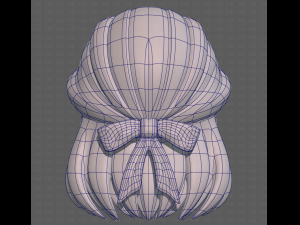 Base Hair for girl V18 3D Model