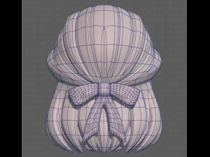 Base Hair for girl V18 3D Model