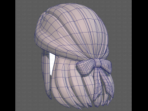 Base Hair for girl V18 3D Model