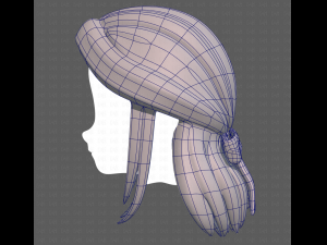 Base Hair for girl V18 3D Model