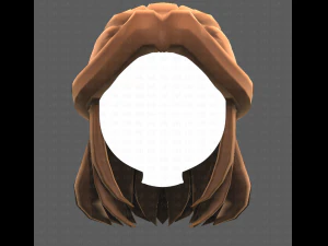 Base Hair for girl V18 3D Model