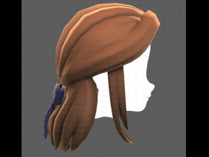Base Hair for girl V18 3D Model