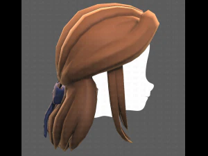 Base Hair for girl V18 3D Model