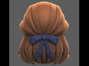 Base Hair for girl V18 3D Model