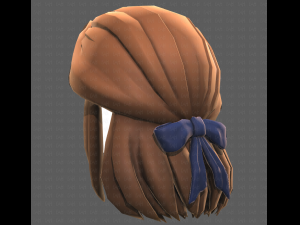 Base Hair for girl V18 3D Model