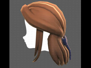 Base Hair for girl V18 3D Model