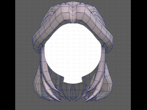 Base Hair for girl V18 3D Model