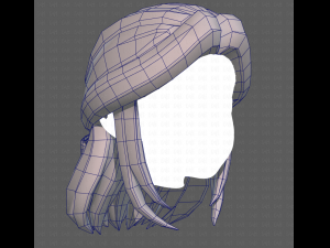 Base Hair for girl V18 3D Model