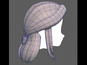 Base Hair for girl V18 3D Model