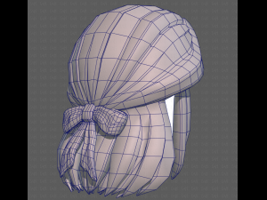 Base Hair for girl V18 3D Model