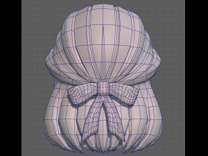 Base Hair for girl V18 3D Model