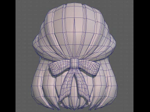 Base Hair for girl V18 3D Model