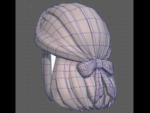 Base Hair for girl V18 3D Model