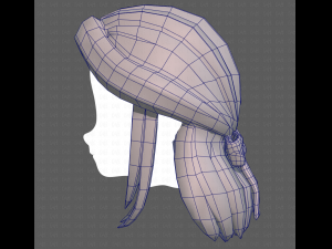 Base Hair for girl V18 3D Model