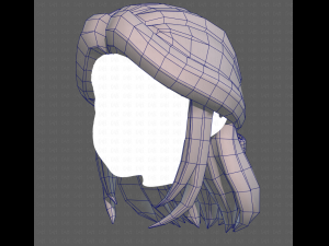 Base Hair for girl V18 3D Model