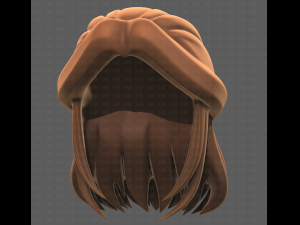 Base Hair for girl V18 3D Model