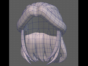 Base Hair for girl V18 3D Model