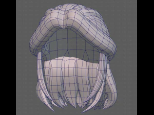 Base Hair for girl V18 3D Model