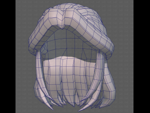 Base Hair for girl V18 3D Model
