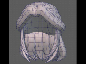 Base Hair for girl V18 3D Model