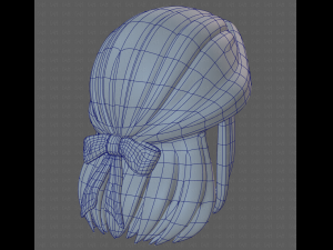 Base Hair for girl V18 3D Model