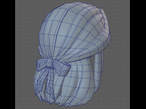 Base Hair for girl V18 3D Model