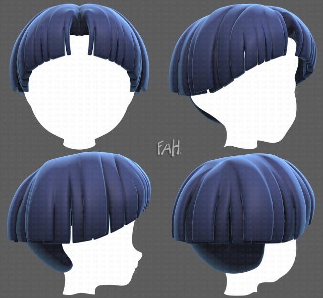 Base Hair for Boy V18 3D Model .c4d .max .obj .3ds .fbx .stl .blend 