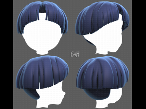 Base Hair for Boy V18 3D मॉडल