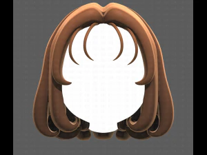 Base Hair for girl V19 3D Model