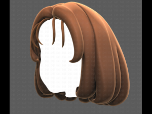 Base Hair for girl V19 3D मॉडल