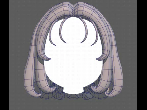 Base Hair for girl V19 3D Model