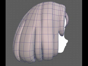 Base Hair for girl V19 3D Model
