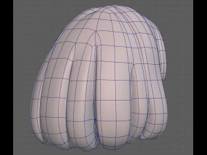 Base Hair for girl V19 3D Model