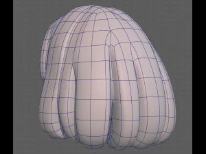 Base Hair for girl V19 3D Model