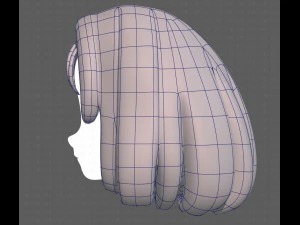 Base Hair for girl V19 3D Model