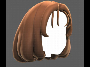 Base Hair for girl V19 3D Model