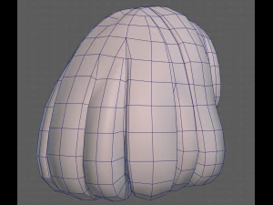 Base Hair for girl V19 3D Model