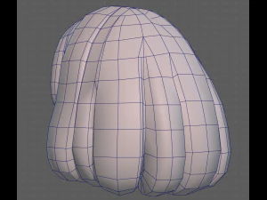 Base Hair for girl V19 3D Model