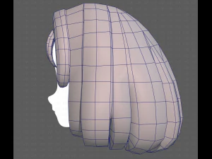 Base Hair for girl V19 3D Model