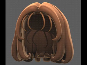 Base Hair for girl V19 3D Model