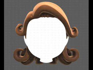 Base Hair for girl V20 3D Model