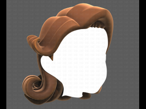 Base Hair for girl V20 3D Model