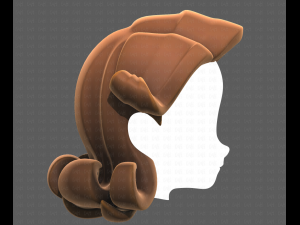 Base Hair for girl V20 3D Model