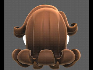 Base Hair for girl V20 3D Model