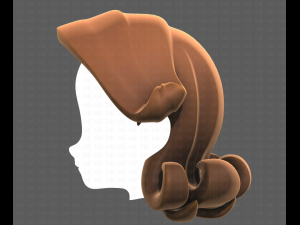 Base Hair for girl V20 3D Model