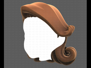 Base Hair for girl V20 3D Model