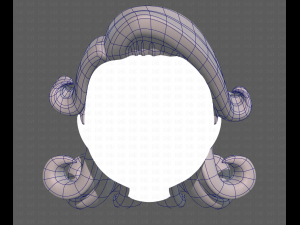 Base Hair for girl V20 3D Model