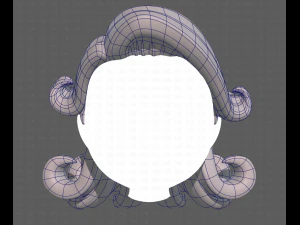 Base Hair for girl V20 3D Model