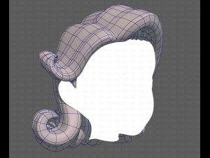 Base Hair for girl V20 3D Model