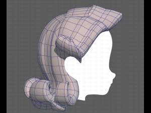 Base Hair for girl V20 3D Model